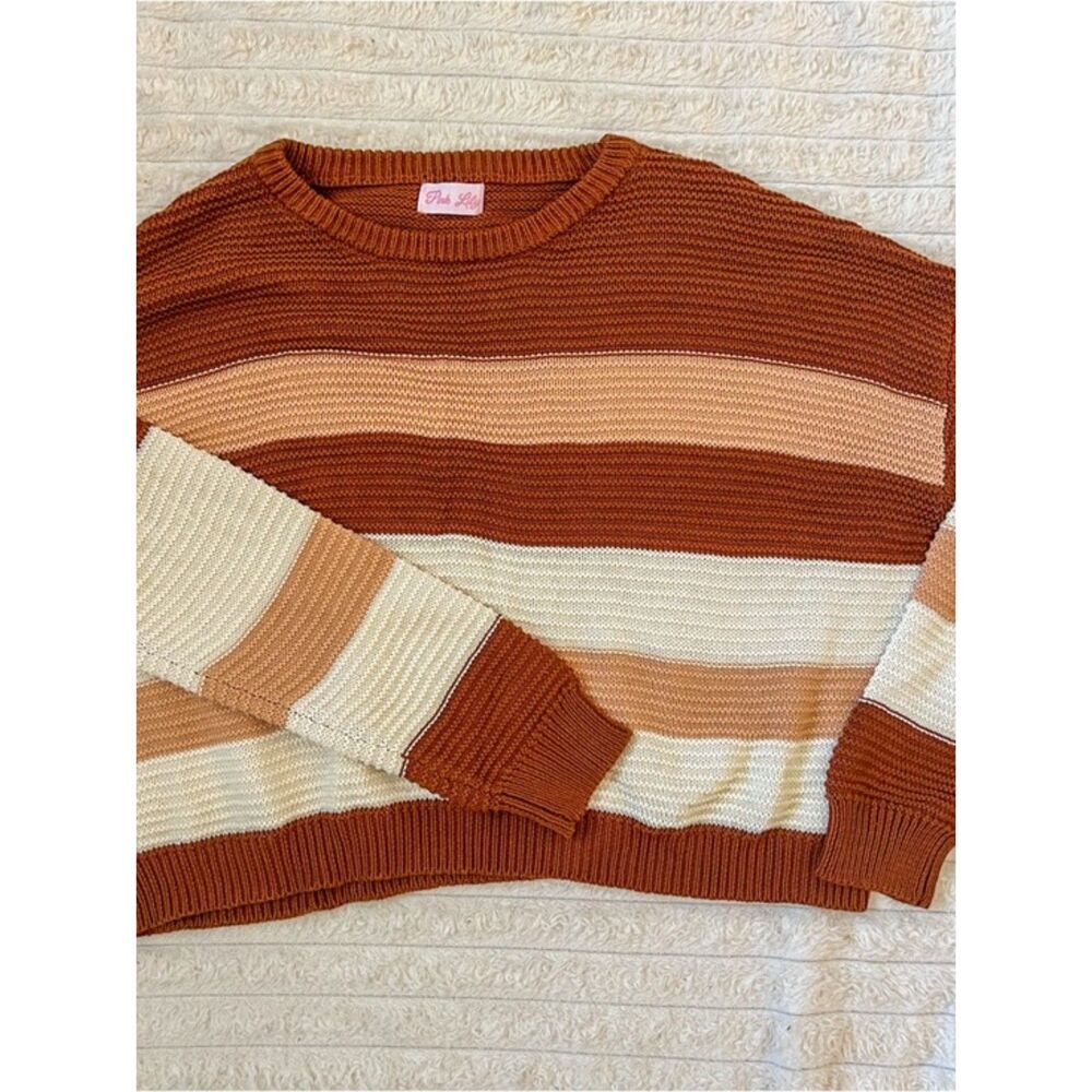 pink lily sweater size large